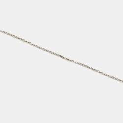 Tiffany & Co. Return to Tiffany Mini Double Heart Tag Pendant Blue Enamel Sterling Silver Chain Necklace