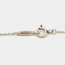 Tiffany & Co. Return to Tiffany Mini Double Heart Tag Pendant Blue Enamel Sterling Silver Chain Necklace