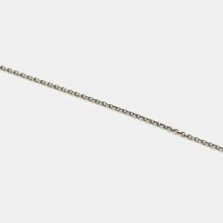 Pre Owned Tiffany & Co. Return to Tiffany Blue Enamel Double Heart Tag Sterling Silver Necklace