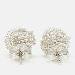 Pre Owned Tiffany & Co. Knot Sterling Silver Earrings