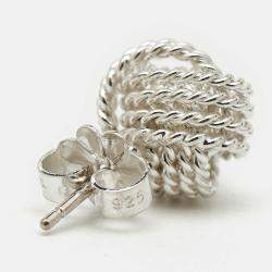 Pre Owned Tiffany & Co. Knot Sterling Silver Earrings