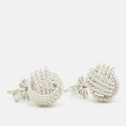 Pre Owned Tiffany & Co. Knot Sterling Silver Earrings