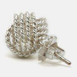 Pre Owned Tiffany & Co. Knot Sterling Silver Earrings