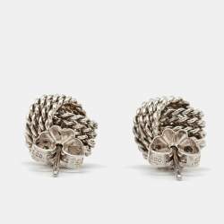 Pre Owned Tiffany & Co. Knot Sterling Silver Earrings