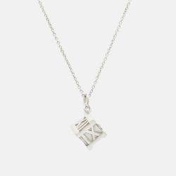 Pre Owned Tiffany & Co. Atlas Cube Sterling Silver Necklace