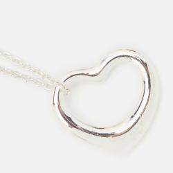 Pre Owned Tiffany & Co. Elsa Peretti Open Heart Sterling Silver Necklace