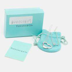 Pre Owned Tiffany & Co. Elsa Peretti Open Heart Sterling Silver Necklace