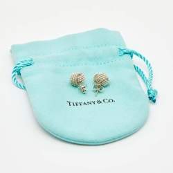Pre Owned Tiffany & Co. Knot Sterling Silver Earrings