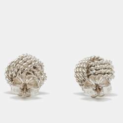 Pre Owned Tiffany & Co. Knot Sterling Silver Earrings
