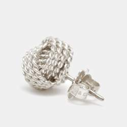Pre Owned Tiffany & Co. Knot Sterling Silver Earrings