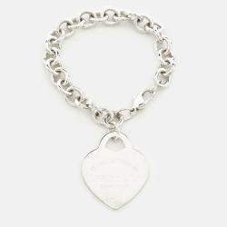 Tiffany & Co. Return to Tiffany Sterling Silver Heart Tag Large Charm Bracelet