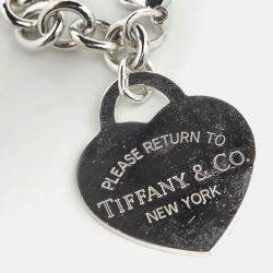 Tiffany & Co. Return to Tiffany Sterling Silver Heart Tag Large Charm Bracelet