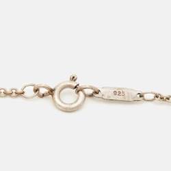 Pre Owned Tiffany & Co. Atlas Cube Sterling Silver Pendant Necklace