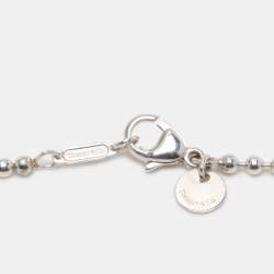 Pre Owned Tiffany & Co. Silver Atlas Tag Pendant Necklace