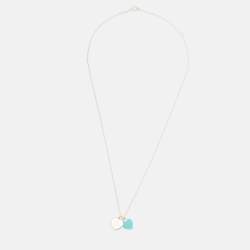 Pre Owned Tiffany & Co. Return To Tiffany Enamel Sterling Silver Pendant Necklace