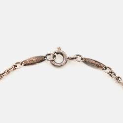 Pre Owned Tiffany & Co. Elsa Peretti Sterling Silver Open Heart Bracelet