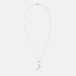 Pre Owned Tiffany & Co. Elsa Peretti Alphabet Z Silver Pendant Necklace