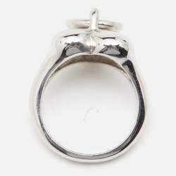 Tiffany & Co. Heart Door Knocker Sterling Silver Ring Size 52