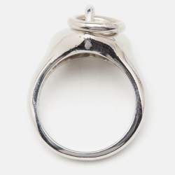 Tiffany & Co. Heart Door Knocker Sterling Silver Ring Size 52