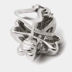 Pre Owned Tiffany &Co. Vintage X Sterling Silver Stud Earrings