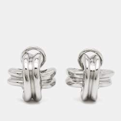 Pre Owned Tiffany &Co. Vintage X Sterling Silver Stud Earrings