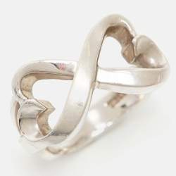 Tiffany & Co.Paloma Picasso Heart Sterling Silver Ring  Size 52