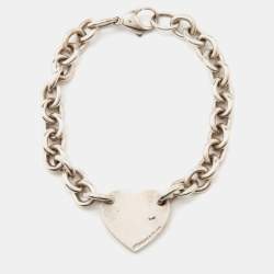 Pre Owned Tiffany & Co. Return to Tiffany Sterling Silver Heart Tag Bracelet