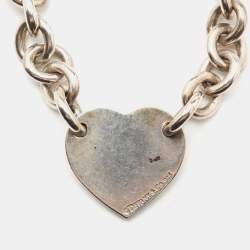 Pre Owned Tiffany & Co. Return to Tiffany Sterling Silver Heart Tag Bracelet