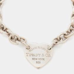 Pre Owned Tiffany & Co. Return to Tiffany Sterling Silver Heart Tag Bracelet