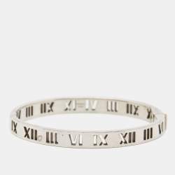 Tiffany & Co. Atlas Sterling Silver Bangle Bracelet