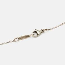 Pre Owned Tiffany & Co. 1837 Silver 925 Round Padlock Pendant Necklace