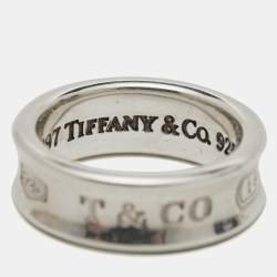 Pre Owned Tiffany & Co. 1837 Sterling Silver Band Ring Size 51