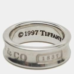 Pre Owned Tiffany & Co. 1837 Sterling Silver Band Ring Size 51
