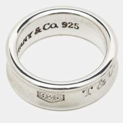 Pre Owned Tiffany & Co. 1837 Sterling Silver Band Ring Size 51