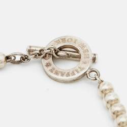 Pre Owned Tiffany & Co. Toggle Bead Sterling Silver Bracelet