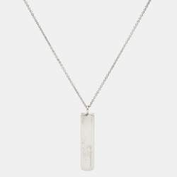 Tiffany & Co. 1837 Sterling Silver Bar Pendant Necklace