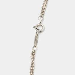 Pre Owned Tiffany & Co. Infinity Double Strand Sterling Silver Necklace
