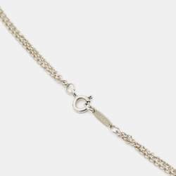 Pre Owned Tiffany & Co. Infinity Double Strand Sterling Silver Necklace