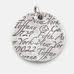 Tiffany & Co. Tiffany Notes Wavy Round Sterling Silver Pendant 