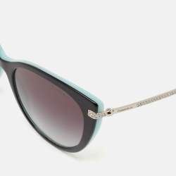 Pre Owned Tiffany & Co. Black/Blue Gradient TF 4143-B Cat Eye Sunglasses