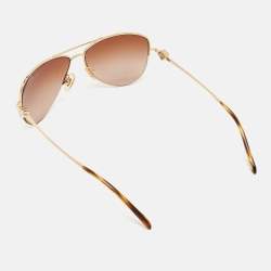 Tiffany & Co. Gold/Brown Gradient TF3021 Aviator Sunglasses