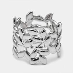 Pre Owned Tiffany & Co. Paloma Picasso Olive Leaf Sterling Silver 925 Ring Size 52