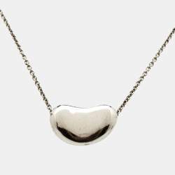 Tiffany & Co. Elsa Peretti Bean Sterling Silver 925 Pendant Necklace