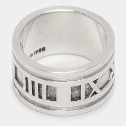 Tiffany & Co. Atlas Silver Band Ring Size 54