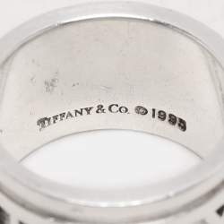 Tiffany & Co. Atlas Silver Band Ring Size 54