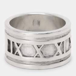 Tiffany & Co. Atlas Silver Band Ring Size 54
