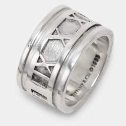 Tiffany & Co. Atlas Silver Band Ring Size 54