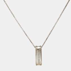 Tiffany & Co. 1837  Oval Loop Sterling Silver 925 Pendant Necklace