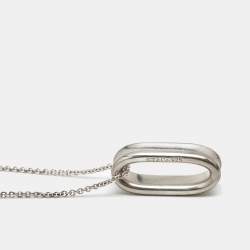 Tiffany & Co. 1837  Oval Loop Sterling Silver 925 Pendant Necklace