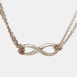 Tiffany & Co.  Infinity Blue Enamel Sterling Silver Bracelet